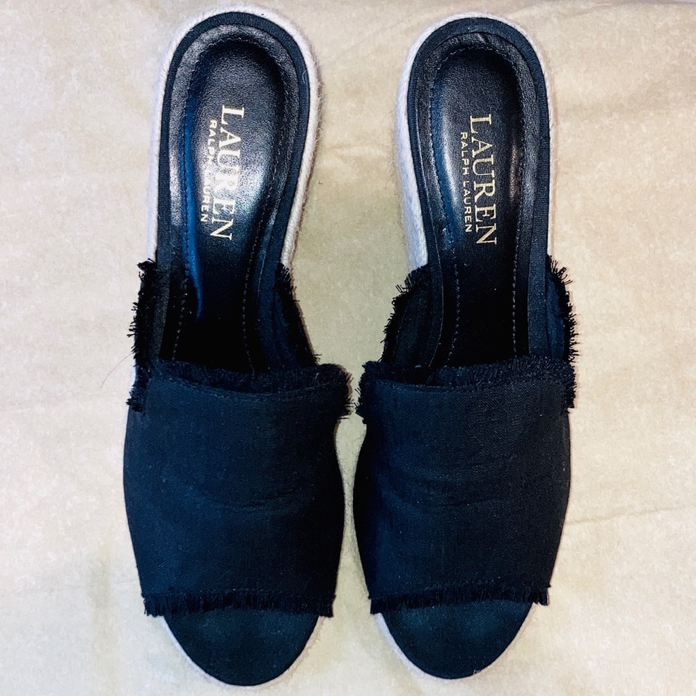 NWOT LAUREN RALPH LAUREN BLACK SLIPON ESPADRILLE
